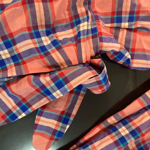 Sézane Multicolor Plaid Long Sleeve Dress w/ Tie Size 38 Small/Medium - Picture 4 of 4